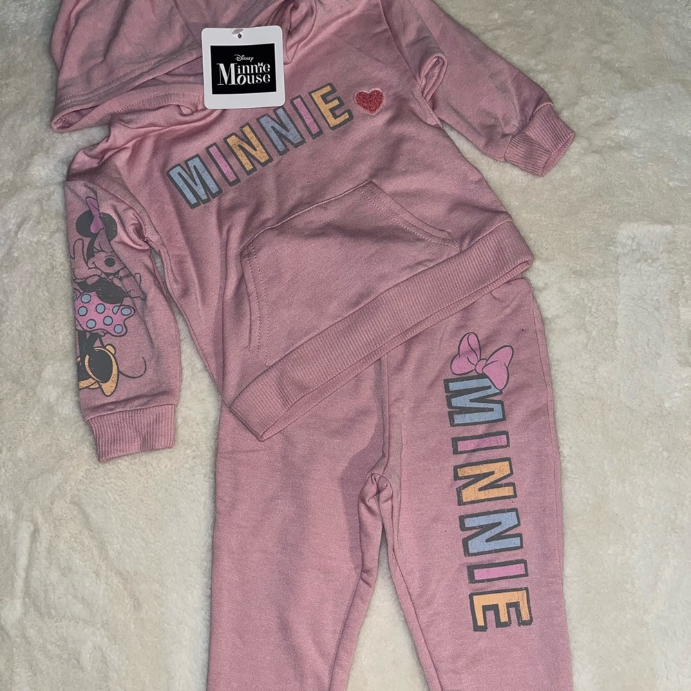 Disney Minnie Mouse baby girl hoodie Sweat set